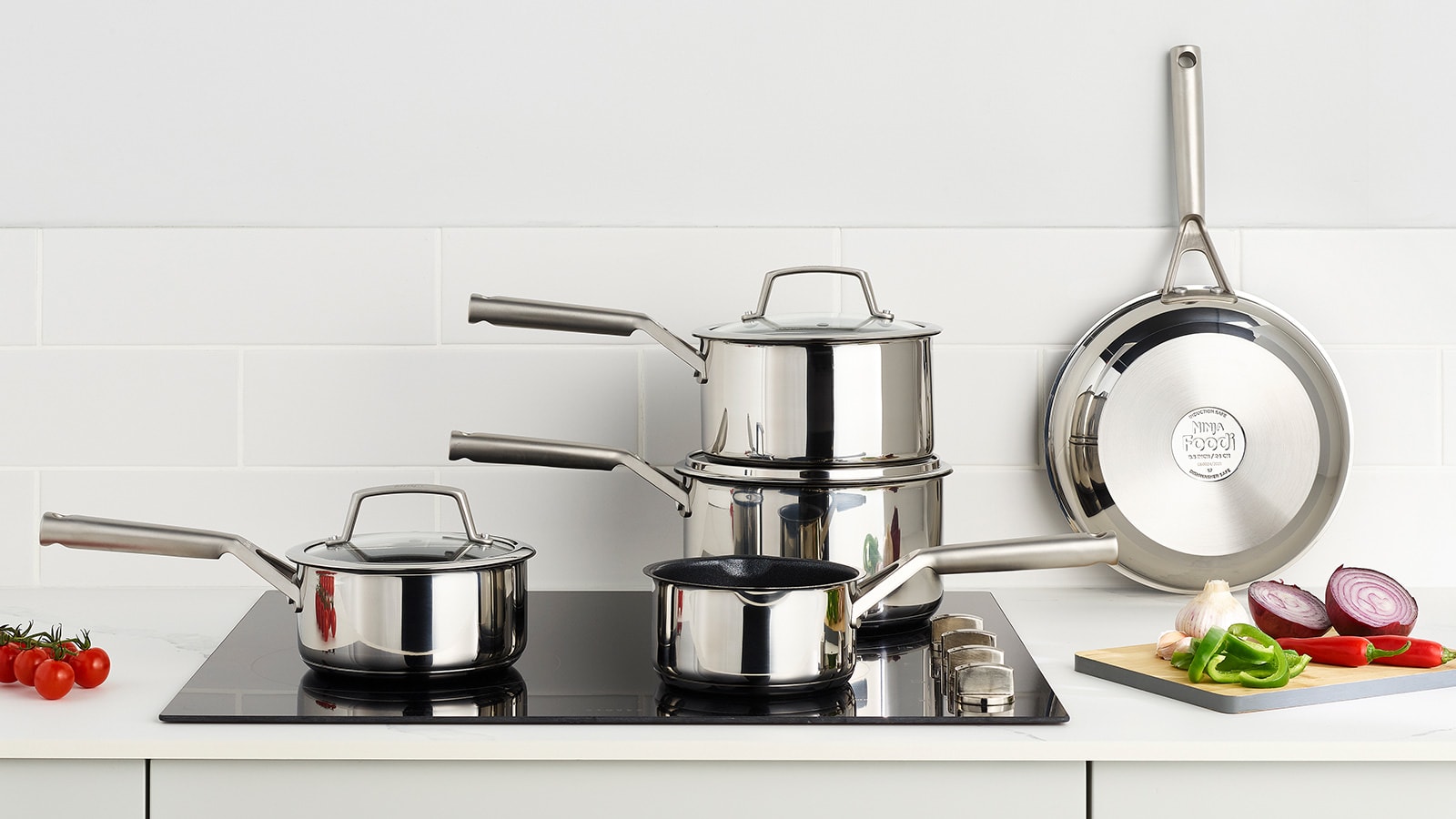 Ninja ZEROSTICK Stainless Steel 5 Piece Pan Set Ninja UK